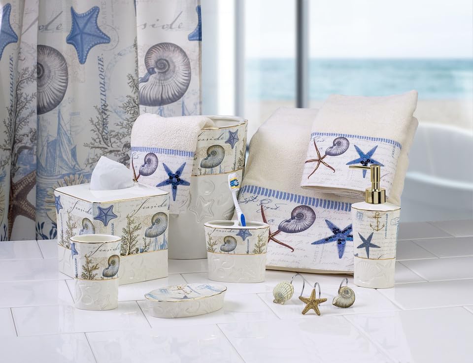 Avanti Linens - Soap Dish, Countertop Accessories, Nautical Insipired Home Decor (Antigua Collection) - size: Soap Dish