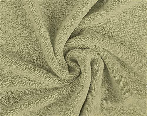 Towel and Linen Mart 4 Pieces Bath Towel Sets - Sage Green - 2 ply Low Twist Luxurious,Quick Dry, Extra Absorbent, 100% Ring Spun Cotton 600 GSM (27 x 54, Pack of 4) - color: Sage Green