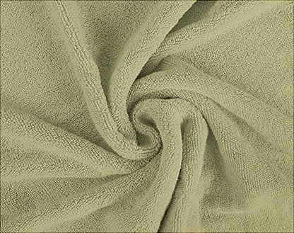 Towel and Linen Mart 4 Pieces Bath Towel Sets - Sage Green - 2 ply Low Twist Luxurious,Quick Dry, Extra Absorbent, 100% Ring Spun Cotton 600 GSM (27 x 54, Pack of 4) - color: Sage Green