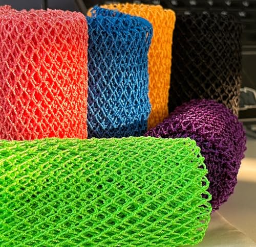 SPMKTBOZAI African Net Sponge Authentic, Exfoliating Net for Body Back | African Net Sponge with Knots| Long Stretch| African Net for Sensitive Skin| Durable & Quick Dry| Daily Use| Emerald Green - color: Emerald Green
