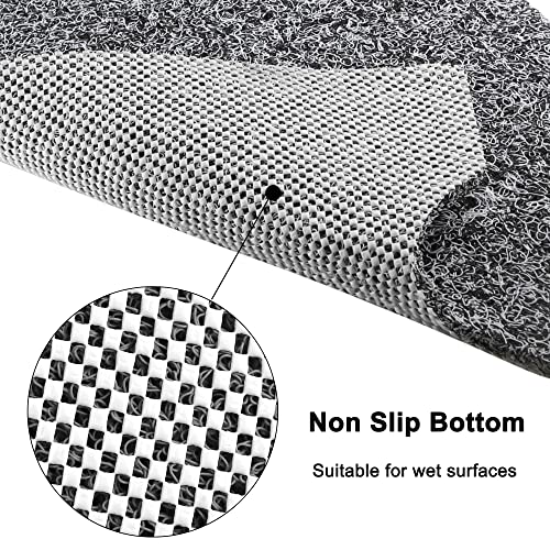 Leotruny Bath Tub Shower Mat 40 x 16 Inch Non-Slip Soft PVC Loofah | Bathtub Mats for Bathroom - color: C04-mix Color