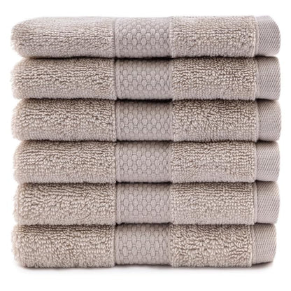 Maisonette Loft Egyptian Cotton Turkish Hand Towels - Soft, Absorbent Washcloths for Face - Ideal Quick Dry Small Towel Wash Cloth Set for Bathroom - (13" x 13", 6 Pack) - Linen - color: Linen, style: Washcloths Set of 6