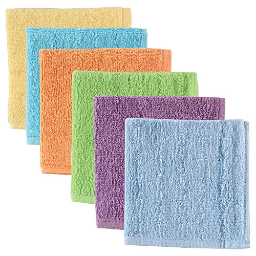Luvable Friends Unisex Baby Super Soft Cotton Washcloths, Yellow, One Size - color: Yellow, size: One Size