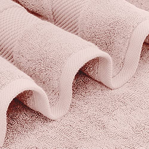 White Classic Pink 650 GSM Cotton Bath Sheet Towel - Extra Large 35x70, Luxury Soft, Highly Absorbent, Quick Dry, 2 Pack - color: 17: Pink