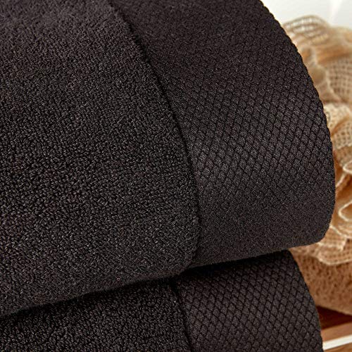 Christy Luxe 2 Bath Sheet Set in Black 100% Turkish Cotton - Super Soft & Quick Dry - Machine Washable - 730GSM - 2 Bath Sheets - color: Black, size: 2 Bath Sheets