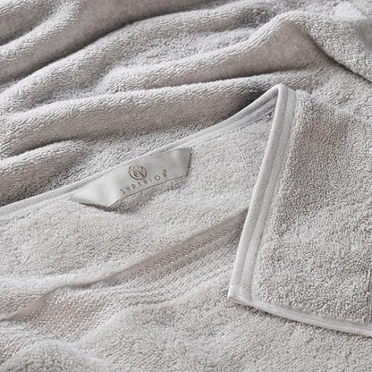 Superior Egyptian Cotton 2-Piece Bath Sheet Towel Set, Oversized Body Towels For Adults And Kids, Large Towel For Bath, Shower, Guest Bathroom, Spa, Gym, Resort, Essentials, Airbnb, Silver