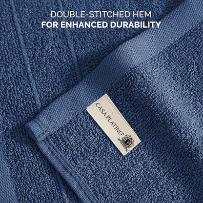Casa Platino Cotton Washcloths 100% Cotton 12 Pack - Navy Blue | OEKO-TEX Standard 100 Cotton - Soft Cotton 12x12 Wash Cloths for Bathroom, Face & Body - color: 06: Navy Blue, size: 12 Piece Wash Cloth