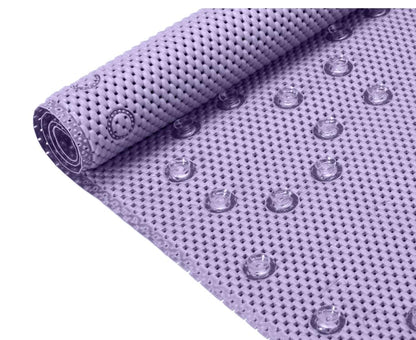 Bathtub Mat Non Slip 36” X 17” Purple Shower Mat Soft Foam Bath Mats for Bathroom Tub, Bathtub Mat with Drain Holes, Suction Cups, Shower Mat Non Slip - color: P-purple