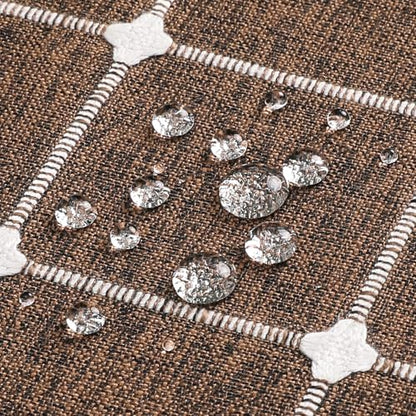 Boho Farmhouse Classic Plaid Linen Tassel Shower Curtain Brown,36x72 | Small Stall Half Size,310GSM Linen Blend Heavy Duty Cloth,3-side Tassels,Wrinkle Resistant,Rustic Bohemian Country design - color: Brown, size: 36"W x 72"L (Pack of 1)