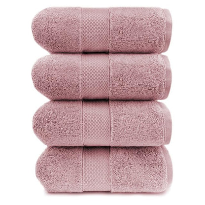 Maisonette Loft Egyptian Cotton Turkish Bath Towels, Soft, Absorbent, Ideal Quick Dry Large Luxury Bath Towel Set for Shower (30" x 58", 4 Pack), Pink (Dusty Rose) - color: Dusty Rose, style: Bath Towel Set of 4 - 30 x 58