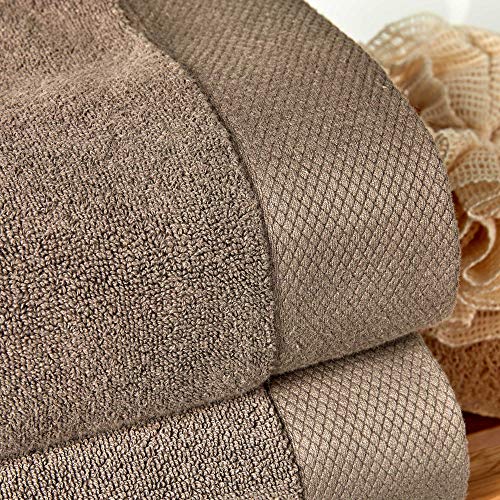Christy Luxe 4 Piece Towel Set | Soot Brown | Luxe Heavyweight 100% Turkish Cotton | Ultra Soft | Super Absorbent | 730GSM | 2 Bath Sheets 2 Hand Towels - color: Soot, size: 4 Piece Bath Sheet Set