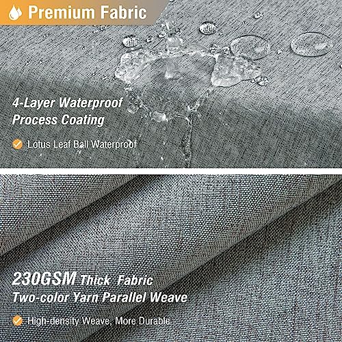 BTTN 48x72 Linen Textured Waterproof Fabric Shower Curtain Set, Grey/Gray | Stall Size, 230GSM Polyester, Heavy Duty Cloth, Weighted Hem, 8 Plastic Hooks, Modern Luxury Hotel Style, Machine Washable - color: Grey, size: 48"W x 72"L (Pack of 1)