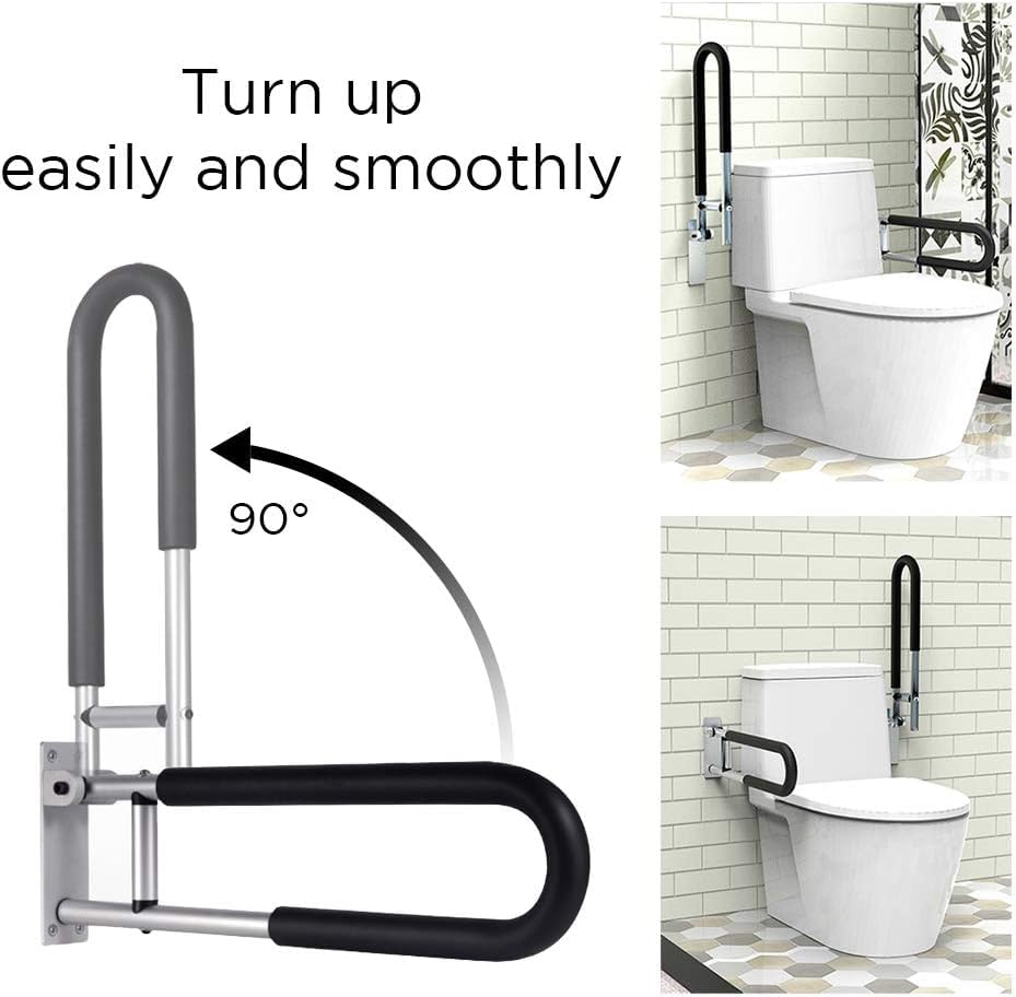 Handicap Grab Bars Rails 30 Inch Toilet Handrails Bathroom Safety Bar Hand Support Rail Handicapped Handrail Accessories for Seniors Elderly (30inch) - size: 30inch