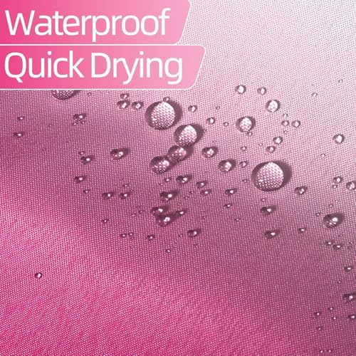 Ombre Hot Pink Stall RV Shower Curtain with Hooks 36x72inches | Machine Washable Waterproof, Modern Solid Boho Gradient, Bathroom Dorm Hotel Room Divider, Easy to Install, Window Curtain - color: Hot Pink, size: 36"W x 72"L (Pack of 1)
