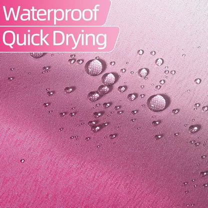 Ombre Hot Pink Stall RV Shower Curtain with Hooks 36x72inches | Machine Washable Waterproof, Modern Solid Boho Gradient, Bathroom Dorm Hotel Room Divider, Easy to Install, Window Curtain - color: Hot Pink, size: 36"W x 72"L (Pack of 1)