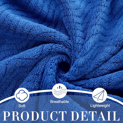 SmoothNovelty 2 Pcs Oversized Bath Towels 40 x 80 Inch, Extra Large Bath Sheets Microfiber Lightweight & Quick Dry, Jumbo Shower Towels for Adults Beach, Gym, Pool, Spa, Travel (Navy Blue) - color: Navy Blue