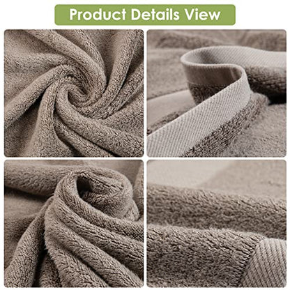 Extra Large Bath Towel Sheets for Body, Sensitive Skin, Adult Kids Baby Luxury Super Soft Highly Absorbent Oversized Towels 35" x 70" 1 Pack Walnut