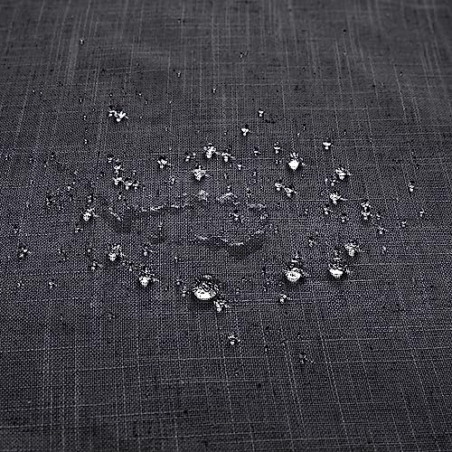 KOUFALL Dark Grey Waterproof Linen Fabric Shower Curtain for Bathroom 72x84 Inches Long - color: Dark Grey, size: 72"W x 84"L (Pack of 1)