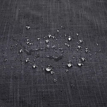 KOUFALL Dark Grey Shower Curtains for Bathroom Set with Hooks,Waterproof Linen Cloth Fabric Shower Curtain,Charcoal Grey,72x72 Inch - color: Dark Grey, size: 72"W x 72"L (Pack of 1)