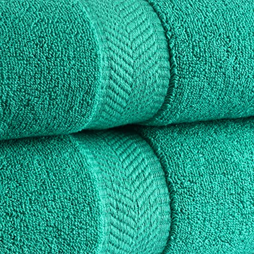 BY LORA 660 GSM Bath Towel Set of 6, 100% Ring-Spun Cotton Terry, 2 Bath Towels + 4 Hand Towels, Hotel Quality, Heavyweight Plush, Turquoise - color: Turquoise, size: 6-Piece Set