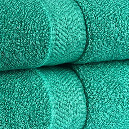 BY LORA 660 GSM Bath Towel Set of 6, 100% Ring-Spun Cotton Terry, 2 Bath Towels + 4 Hand Towels, Hotel Quality, Heavyweight Plush, Turquoise - color: Turquoise, size: 6-Piece Set