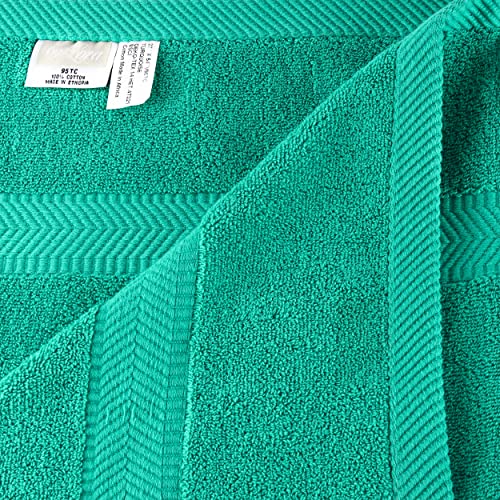 BY LORA 660 GSM Bath Sheet Set of 2, 35 x 65 in Extra-Large Vat-Dyed 100% Ring-Spun Cotton Terry Towel, Hotel Quality, Turquoise - color: Turquoise