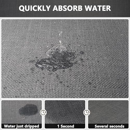 Bathroom Rugs Non Slip Bath Mat, Bathroom Mat Quick Dry | Machine Washable Rugs, Shower Rugs, 17" x 32", Grey Thin Bath Mat Fit Under Door - color: Grey, size: Medium(17"x32")