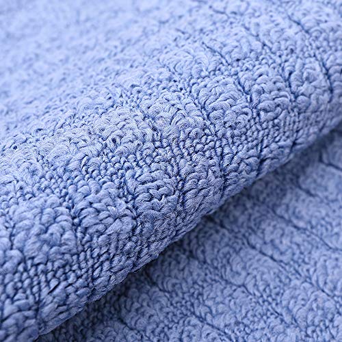 COSYHOMER 32x20 Half Round Kitchen Rug,Non Slip Washable Mat,Blue 2PCS | Polypropylene tufted textile,small half circle rug,kitchen sink mat,Kitchen floor mat - color: Blue 2pcs, size: 1'8" x 2'8" (Semicircular)