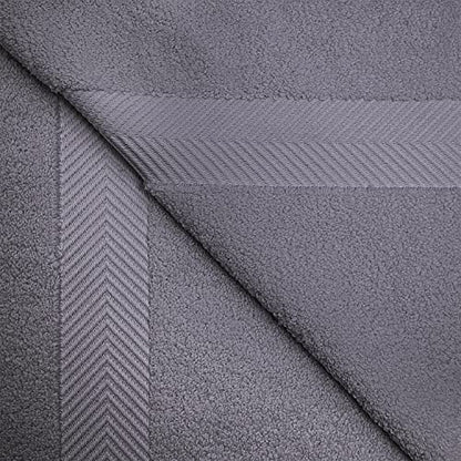 Zero-Twist Towel Collection, Luxurious Cotton Oversized Bath Sheet Towel, 34" x 68", 2-Pieces, Absorbent and Fast-Drying, Solid, Grey - color: Grey, size: Bath Sheet 2-Pack