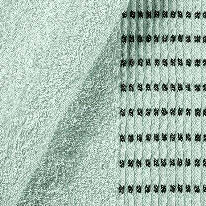 Ultra Soft 6 Pack Cotton Towel Set, Contains 2 Bath Towels 28x55 inch, 2 Hand Towels 16x24 inch & 2 Wash Cloths 12x12 inch, Ideal Everyday use, Compact & Lightweight - Sea Green - color: Sea Green, size: 6 Pack Set