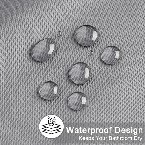 AooHome Extra Long Shower Curtain 72 Width x 78 Height Inch, Fabric Shower Curtain Liner for Hotel with Hooks, Water Repellent, Light Grey - color: Light Grey, size: 72"W x 78"L (Pack of 1)