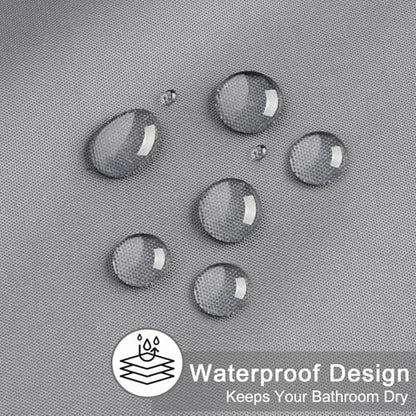 AooHome Fabric 48x72 Inch Small Shower Curtain, Stall Size Bathroom Curtain for Hotel, Water Repellent, Light Grey, 48 Width x 72 Height Inch - color: Light Grey, size: 48"W x 72"L (Pack of 1)