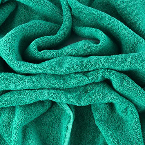 BY LORA 660 GSM Bath Towel Set of 6, 100% Ring-Spun Cotton Terry, 2 Bath Towels + 4 Hand Towels, Hotel Quality, Heavyweight Plush, Turquoise - color: Turquoise, size: 6-Piece Set