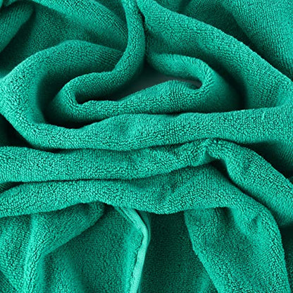 BY LORA 660 GSM Bath Towel Set of 6, 100% Ring-Spun Cotton Terry, 2 Bath Towels + 4 Hand Towels, Hotel Quality, Heavyweight Plush, Turquoise - color: Turquoise, size: 6-Piece Set