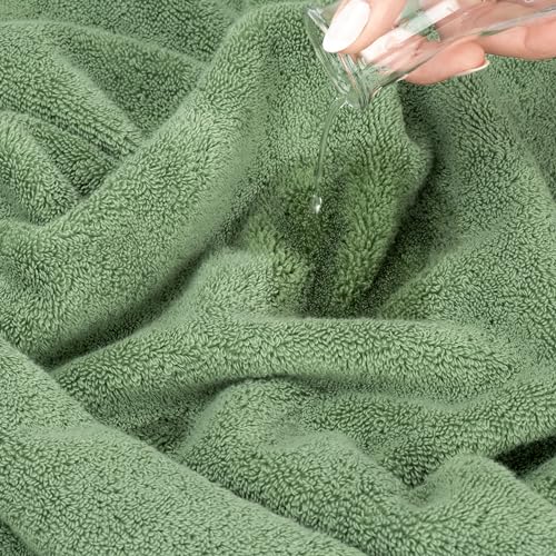 American Soft Linen Salem Washcloth Sets, 4 Piece Luxury 600 GSM 100% Cotton Washcloths for Bathroom, 13x13 inches Washrags Premium Quality Hand Face Towels, Sage Green - color: Sage Green, size: 13x13"