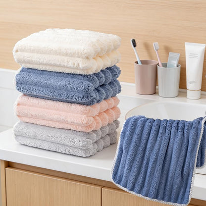 4 Pack Microfiber Bath Towels - Extra Large, Super Absorbent, Quick Dry, Plush and Fluffy, Luxury Towel Set for Bathroom, Spa, Gym, Travel - 24x12 Inches - color: White1, Gray1, Pink1, Blue1