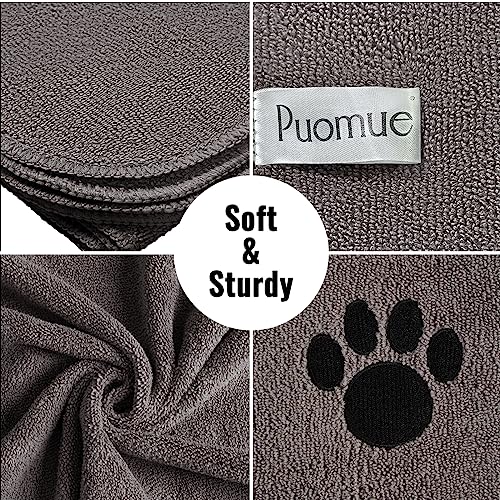 Puomue Microfiber Dog Towels for Drying Dogs, Super Absorbent and Soft Pet Grooming Towel, 40 Inch X 23.6 Inch, Perfect Dog Shower & Bath Supplies for Large, Medium or Small Dogs, Grey - size: 40 Inch X 23.6 Inch - 1 Pack