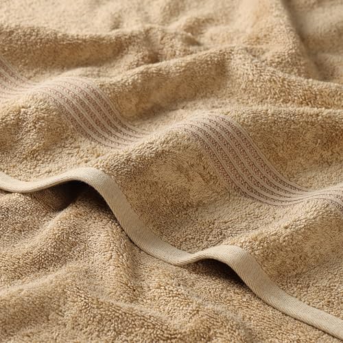 Superior 100% Long Staple Combed Cotton Face Towels, 10 Piece, Toast - color: Toast, size: 10 Piece