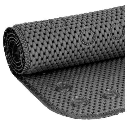 Home Expressions Deluxe Bathtub Mat Non Slip, Soft Foam Bath Mats for Bathroom Tub, Bathtub Mat with Drain Holes, Suction Cups- 36” X 17” (Dark Grey) - color: Dark Grey
