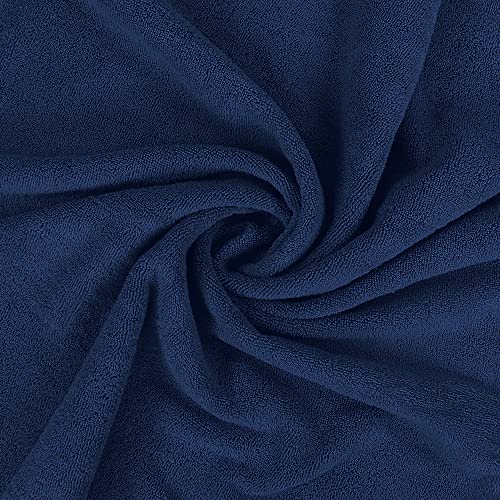 Utopia Towels Luxurious Jumbo Bath Sheet 2 Piece, 600 GSM, 35 by 70 Inches, 100% Ring Spun Cotton, Highly Absorbent and Quick Dry Extra Large Bath Towel, Super Soft Towel, Navy - color: Navy, size: 2 Piece Bath Sheet