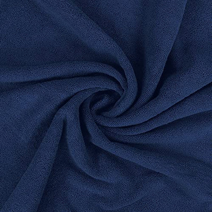 Utopia Towels Luxurious Jumbo Bath Sheet 2 Piece, 600 GSM, 35 by 70 Inches, 100% Ring Spun Cotton, Highly Absorbent and Quick Dry Extra Large Bath Towel, Super Soft Towel, Navy - color: Navy, size: 2 Piece Bath Sheet