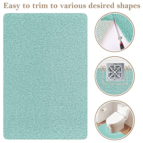 SoftDuo Shower Mat Bathtub Mat Non-Slip Soft Tub Mat | 32x24 inch,PVC Loofah Bath Mat with Drain for Tub and Bathroom,Quick Drying,Green - color: Green, size: 32" x 24" (Rectangular)
