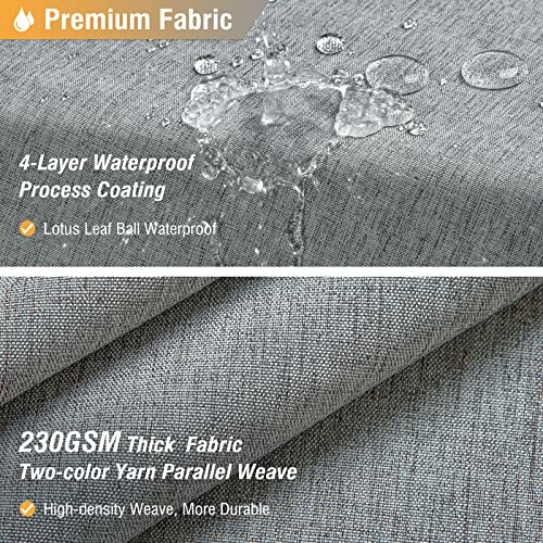 BTTN Long Linen Textured Waterproof Shower Curtain Set, 72x84, Grey/Gray | Tall Size, 230GSM Polyester, Heavy Duty Cloth, Weighted Hem, 12 Plastic Hooks, Modern Luxury Hotel Style, Machine Washable - color: Grey, size: 72"W x 84"L (Pack of 1)