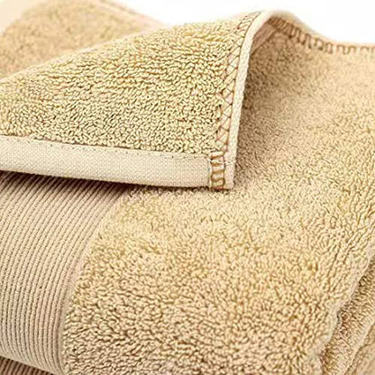 Lchkrep Bathroom Hand Towels (14x30 inch), Home Soft Cotton Super Soft Highly Absorbent Hand Towels for Bath, Hand, Face, Gym and Spa (Beige) - color: Beige