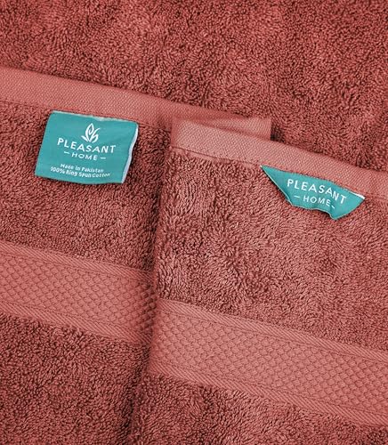 Pleasant Home Bath Towels Set of 6 (24” x 50”) 100% Cotton, Multicoloured | 515 GSM | Lightweight, Soft & Highly Absorbent Luxury Towels for Bathroom | for Gym, Pool & Spa - color: Multicoloured