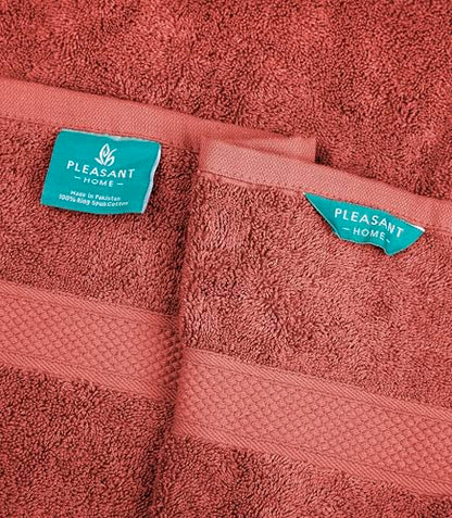 Pleasant Home Bath Towels Set of 6 (24” x 50”) 100% Cotton, Multicoloured | 515 GSM | Lightweight, Soft & Highly Absorbent Luxury Towels for Bathroom | for Gym, Pool & Spa - color: Multicoloured