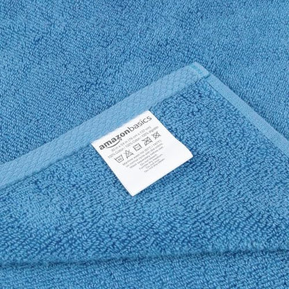Amazon Basics 2-Piece Quick-Dry Oversize Bath Towel, 100% Cotton, 54" x 30", Lake Blue - color: Lake Blue, size: 2 Piece, style: Bath Towel (Pack of 2)