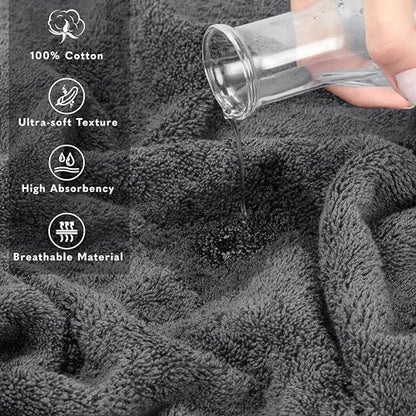 American Soft Linen 100% Cotton Luxury Turkish Towels, 35x70 XL Bath Sheet | Soft Absorbent Quick Dry OEKO Tex Standard 100 Certificated Durable Machine Washable Premium Hotel Quality - color: Dark Gray, size: 1 Piece set