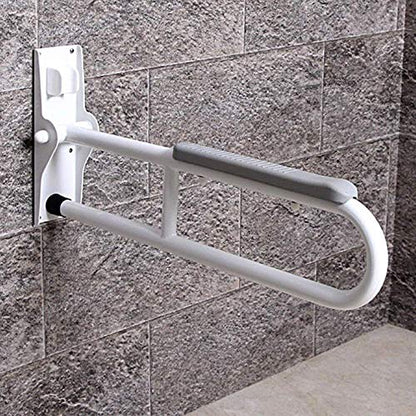 Sturdy Shower Safety Grab Bar for Bathtub, Bathroom Handrails, Barrier-Free Elderly Disabled Toilet Standing Support Railings Padded, Bathroom Folding Bathroom Armrests,B,Blue - color: Blue