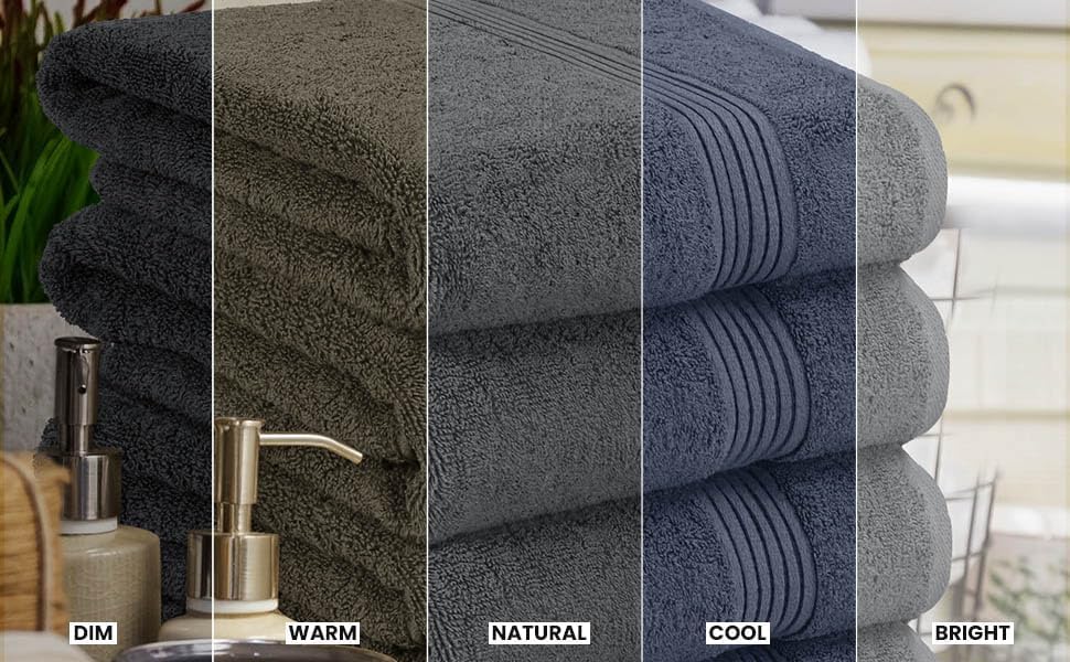 Utopia Towels 4 Pack Bath Towels Set, 27 by 54 Inches, 100% Ring Spun Cotton, Quick Dry, Highly Absorbent, Soft Feel Towels, Perfect for Daily Use, Grey | Soft Luxurious Ring Spun Cotton Bath Towels - Lightweight, Highly Absorbent, Quick-Drying, Ideal for